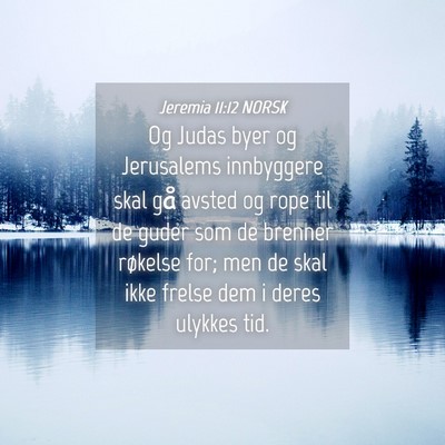 Picture 04 - Jeremia 11:12 NORSK - Og Judas byer og Jerusalems innbyggere skal gå - Bible Verse Picture