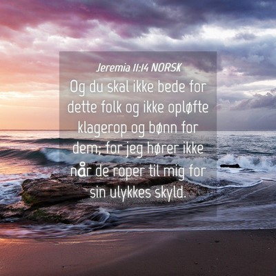 Picture 04 - Jeremia 11:14 NORSK - Og du skal ikke bede for dette folk og ikke - Bible Verse Picture
