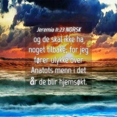 Picture 04 - Jeremia 11:23 NORSK - og de skal ikke ha noget tilbake; for jeg fører - Bible Verse Picture