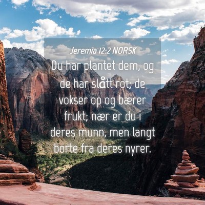 Picture 04 - Jeremia 12:2 NORSK - Du har plantet dem, og de har slått rot; de - Bible Verse Picture