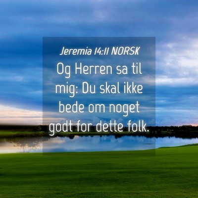 Picture 04 - Jeremia 14:11 NORSK - Og Herren sa til mig: Du skal ikke bede om noget - Bible Verse Picture