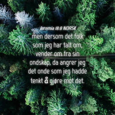 Picture 04 - Jeremia 18:8 NORSK - men dersom det folk som jeg har talt om, vender - Bible Verse Picture