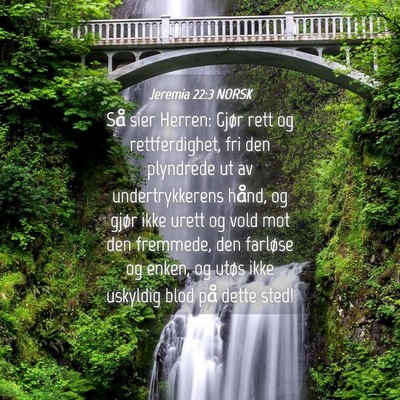 Picture 04 - Jeremia 22:3 NORSK - Så sier Herren: Gjør rett og rettferdighet, fri - Bible Verse Picture