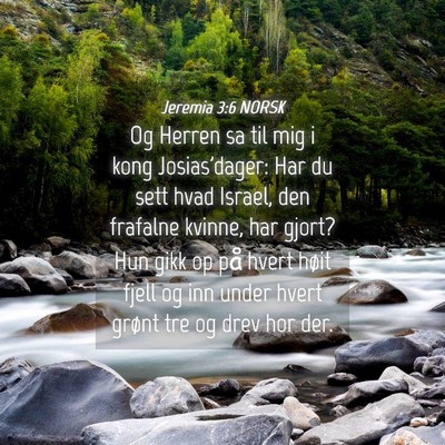 Picture 04 - Jeremia 3:6 NORSK - Og Herren sa til mig i kong Josias'dager: Har du - Bible Verse Picture