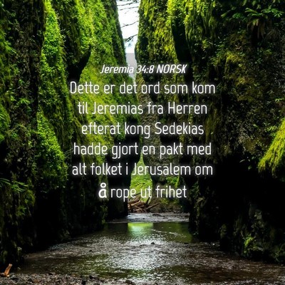 Picture 04 - Jeremia 34:8 NORSK - Dette er det ord som kom til Jeremias fra Herren - Bible Verse Picture