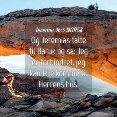 Picture 04 - Jeremia 36:5 NORSK - Og Jeremias talte til Baruk og sa: Jeg er - Bible Verse Picture