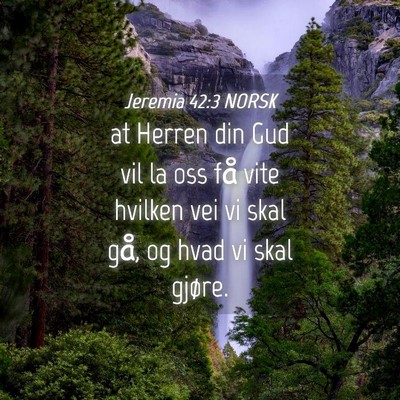 Picture 04 - Jeremia 42:3 NORSK - at Herren din Gud vil la oss få vite hvilken vei - Bible Verse Picture