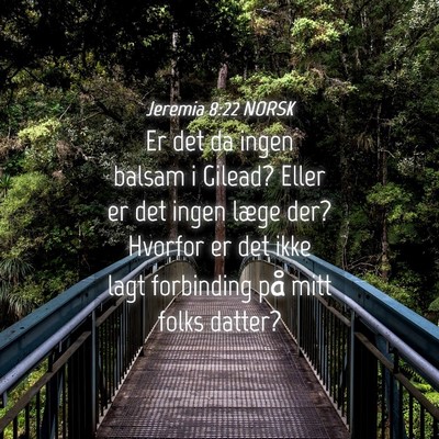 Picture 04 - Jeremia 8:22 NORSK - Er det da ingen balsam i Gilead? Eller er det - Bible Verse Picture