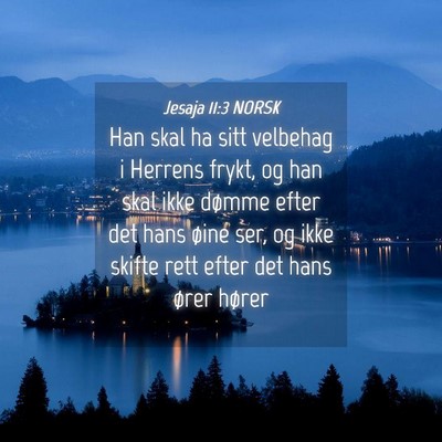 Picture 04 - Jesaja 11:3 NORSK - Han skal ha sitt velbehag i Herrens frykt, og han - Bible Verse Picture
