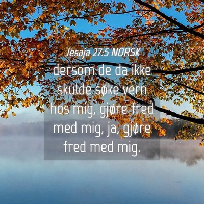 Picture 04 - Jesaja 27:5 NORSK - dersom de da ikke skulde søke vern hos mig, - Bible Verse Picture