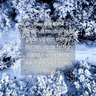 Picture 04 - Jesaja 29:19 NORSK - Og de saktmodige skal glede sig enn mere i - Bible Verse Picture