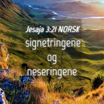 Picture 04 - Jesaja 3:21 NORSK - signetringene og - Bible Verse Picture