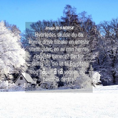 Picture 04 - Jesaja 36:9 NORSK - Hvorledes skulde du da kunne drive tilbake en - Bible Verse Picture