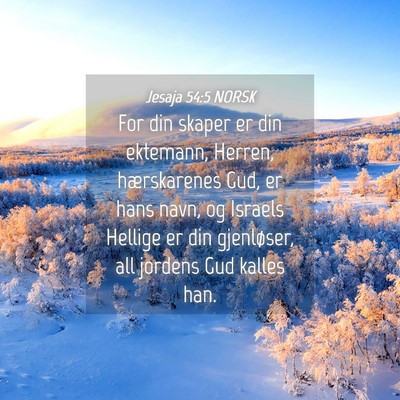 Picture 04 - Jesaja 54:5 NORSK - For din skaper er din ektemann, Herren, - Bible Verse Picture