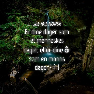 Picture 04 - Job 10:5 NORSK - Er dine dager som et menneskes dager, eller dine - Bible Verse Picture