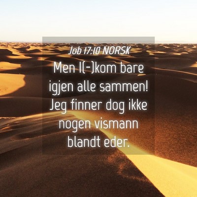 Picture 04 - Job 17:10 NORSK - Men I(-)kom bare igjen alle sammen! Jeg finner - Bible Verse Picture