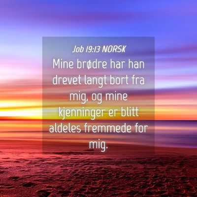 Picture 04 - Job 19:13 NORSK - Mine brødre har han drevet langt bort fra mig, - Bible Verse Picture