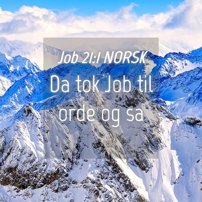 Picture 04 - Job 21:1 NORSK - Da tok Job til orde og - Bible Verse Picture