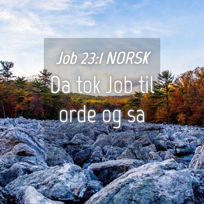Picture 04 - Job 23:1 NORSK - Da tok Job til orde og - Bible Verse Picture