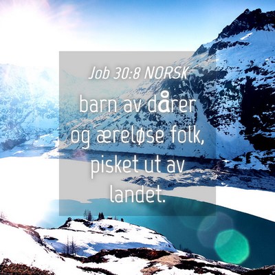 Picture 04 - Job 30:8 NORSK - barn av dårer og æreløse folk, pisket ut av - Bible Verse Picture