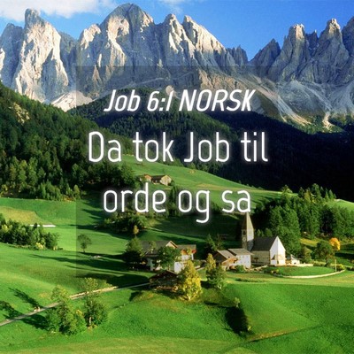 Picture 04 - Job 6:1 NORSK - Da tok Job til orde og - Bible Verse Picture