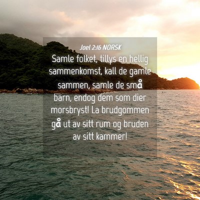 Picture 04 - Joel 2:16 NORSK - Samle folket, tillys en hellig sammenkomst, kall - Bible Verse Picture