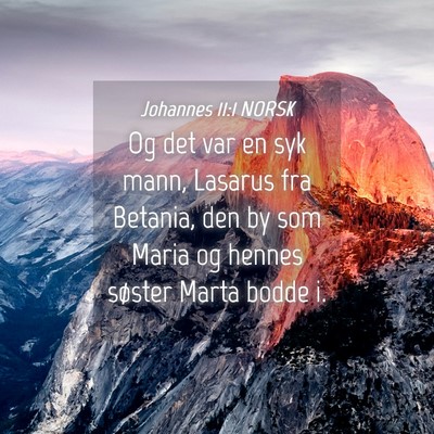 Picture 04 - Johannes 11:1 NORSK - Og det var en syk mann, Lasarus fra Betania, den - Bible Verse Picture
