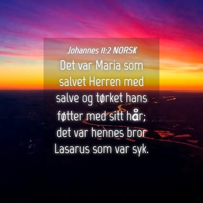 Picture 04 - Johannes 11:2 NORSK - Det var Maria som salvet Herren med salve og - Bible Verse Picture
