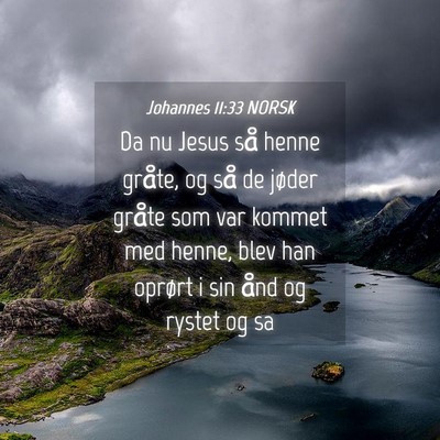 Picture 04 - Johannes 11:33 NORSK - Da nu Jesus så henne gråte, og så de jøder - Bible Verse Picture