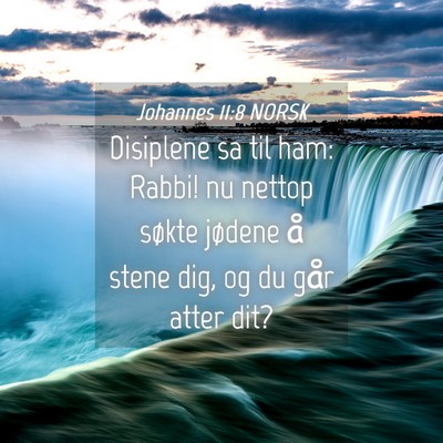 Picture 04 - Johannes 11:8 NORSK - Disiplene sa til ham: Rabbi! nu nettop søkte - Bible Verse Picture