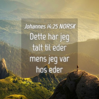 Picture 04 - Johannes 14:25 NORSK - Dette har jeg talt til eder mens jeg var hos - Bible Verse Picture