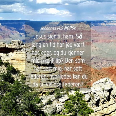 Picture 04 - Johannes 14:9 NORSK - Jesus sier til ham: Så lang en tid har jeg vært - Bible Verse Picture