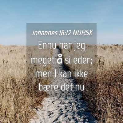 Picture 04 - Johannes 16:12 NORSK - Ennu har jeg meget å si eder; men I kan ikke - Bible Verse Picture