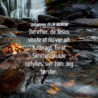 Picture 04 - Johannes 19:28 NORSK - Derefter, da Jesus visste at nu var alt - Bible Verse Picture