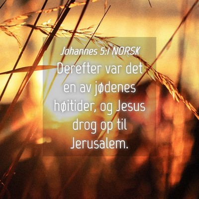 Picture 04 - Johannes 5:1 NORSK - Derefter var det en av jødenes høitider, og - Bible Verse Picture