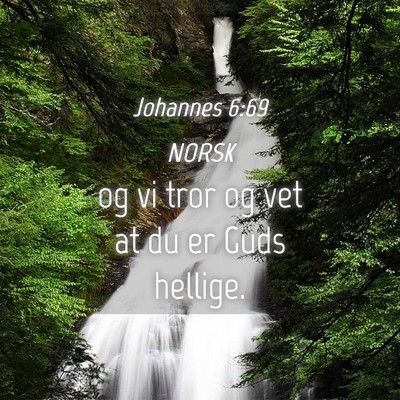 Picture 04 - Johannes 6:69 NORSK - og vi tror og vet at du er Guds - Bible Verse Picture
