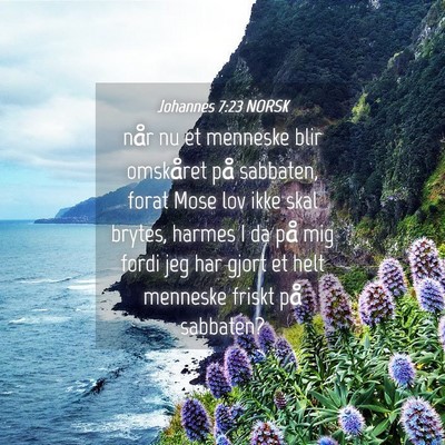 Picture 04 - Johannes 7:23 NORSK - når nu et menneske blir omskåret på sabbaten, - Bible Verse Picture