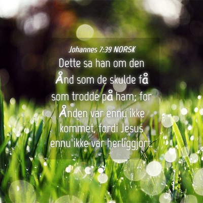 Picture 04 - Johannes 7:39 NORSK - Dette sa han om den Ånd som de skulde få som - Bible Verse Picture