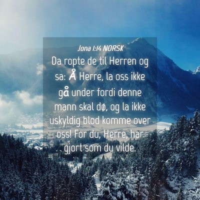 Picture 04 - Jona 1:14 NORSK - Da ropte de til Herren og sa: Å Herre, la oss - Bible Verse Picture