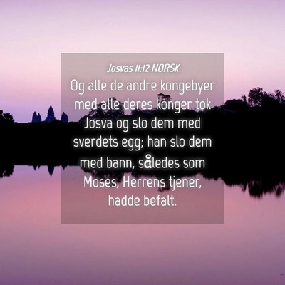 Picture 04 - Josvas 11:12 NORSK - Og alle de andre kongebyer med alle deres konger - Bible Verse Picture