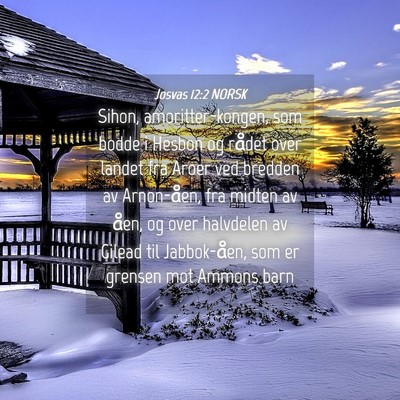 Picture 04 - Josvas 12:2 NORSK - Sihon, amoritter-kongen, som bodde i Hesbon og - Bible Verse Picture