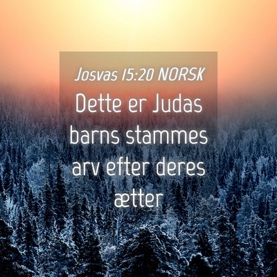 Picture 04 - Josvas 15:20 NORSK - Dette er Judas barns stammes arv efter deres - Bible Verse Picture
