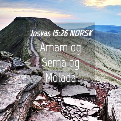 Picture 04 - Josvas 15:26 NORSK - Amam og Sema og - Bible Verse Picture