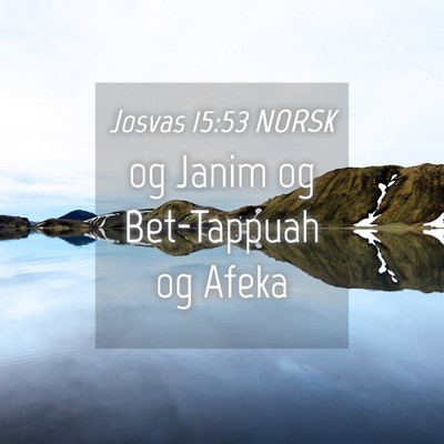 Picture 04 - Josvas 15:53 NORSK - og Janim og Bet-Tappuah og - Bible Verse Picture