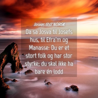 Picture 04 - Josvas 17:17 NORSK - Da sa Josva til Josefs hus, til Efra'm og - Bible Verse Picture