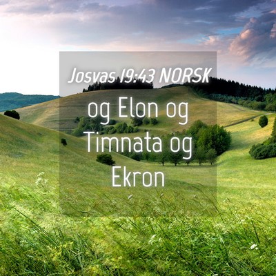 Picture 04 - Josvas 19:43 NORSK - og Elon og Timnata og - Bible Verse Picture