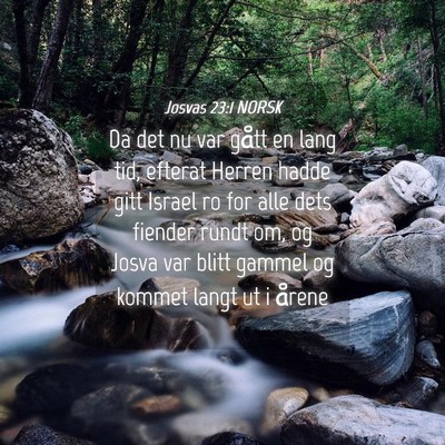 Picture 04 - Josvas 23:1 NORSK - Da det nu var gått en lang tid, efterat Herren - Bible Verse Picture