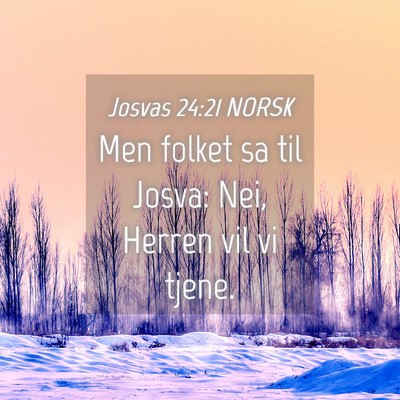 Picture 04 - Josvas 24:21 NORSK - Men folket sa til Josva: Nei, Herren vil vi - Bible Verse Picture