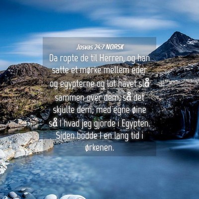 Picture 04 - Josvas 24:7 NORSK - Da ropte de til Herren, og han satte et mørke - Bible Verse Picture