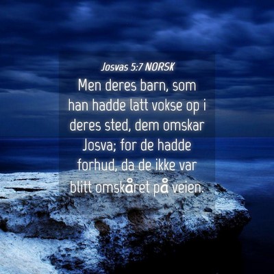 Picture 04 - Josvas 5:7 NORSK - Men deres barn, som han hadde latt vokse op i - Bible Verse Picture